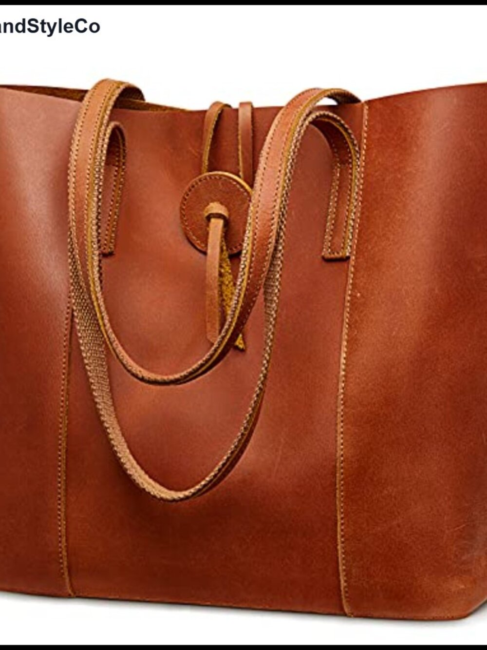 Genuine Leather Tote Bag Large Shoulder Purse for Work Office Travel